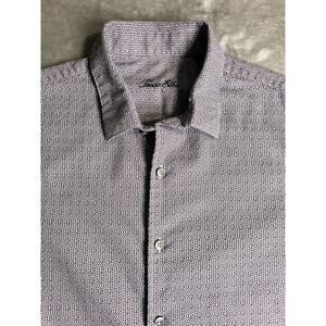 Tasso Elba Men's Geometric Pattern Button Down Shirt - Size L